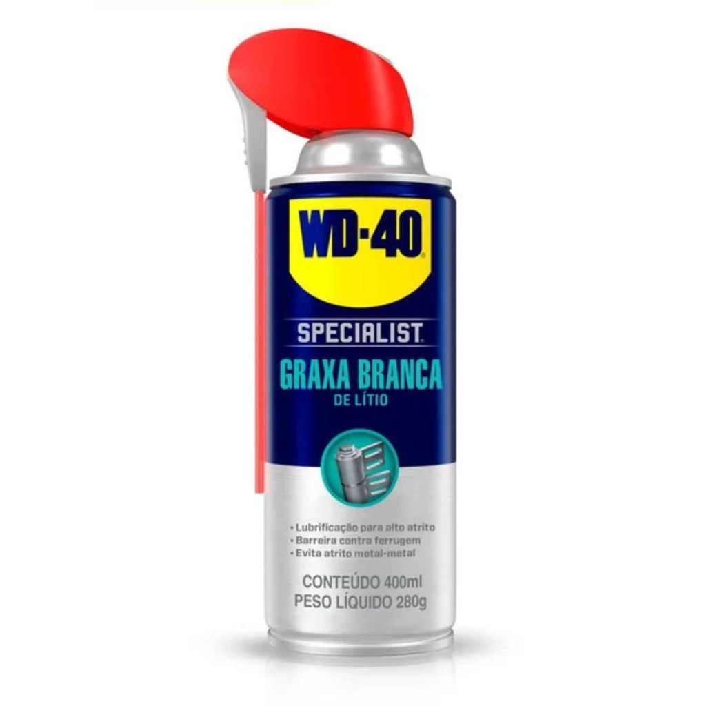 Graxa Branca Lítio Aerosol Wd-40 Specialist 400ml Lubrificação Pesada