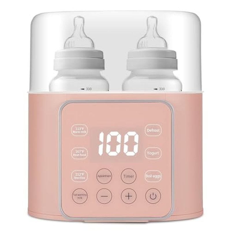 Aquecedor De Mamadeiras 9 Em 1 Multifuncional De Leite Materno , Rápido De Comida Para Bebês & amp ; Degelo Com Temporiz
