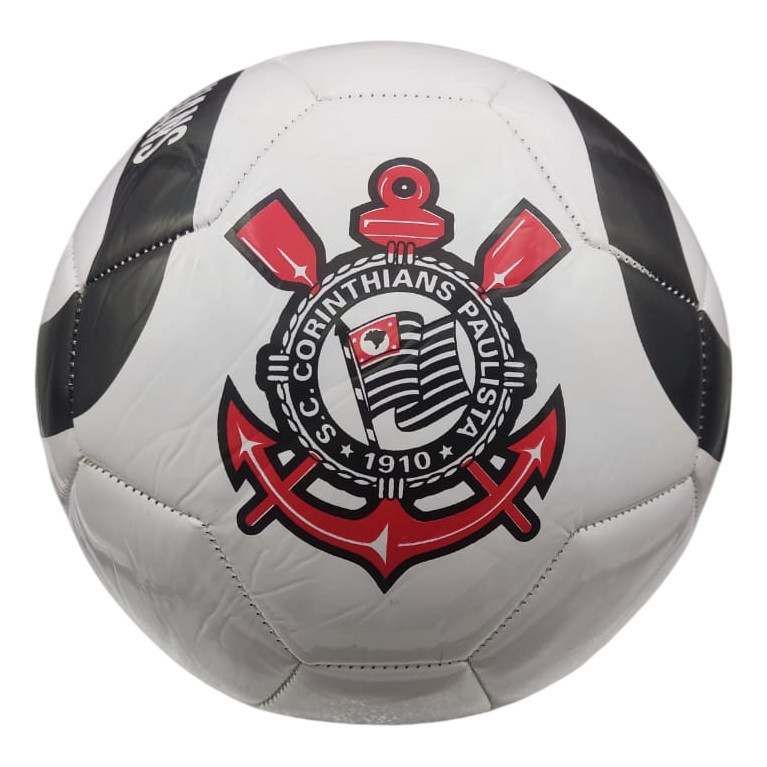 Bola De Futebol Corinthians Em Couro Sintético Tamanho 5