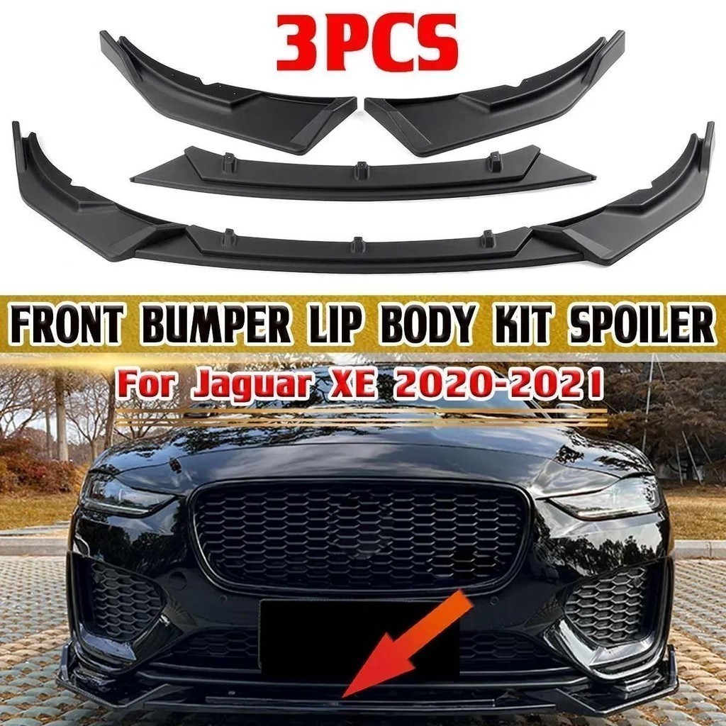 3 Pçs Amortecedor Dianteiro Do Carro Divisor Lábio Queixo Corpo Kit Defletor Lábios Guarda Para Jaguar XE 2020-2021 Prot