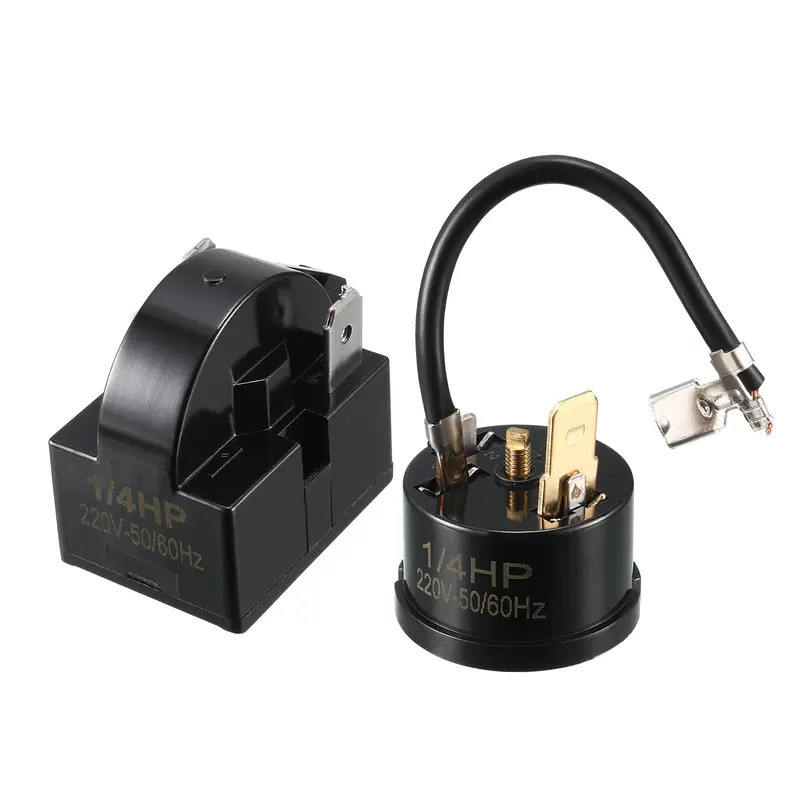Relé de Partida PTC para Refrigerador 12/15/22/33 Ohm 2/3/4 Pinos e Protetor Térmico de Sobrecarga para Compressor de Re
