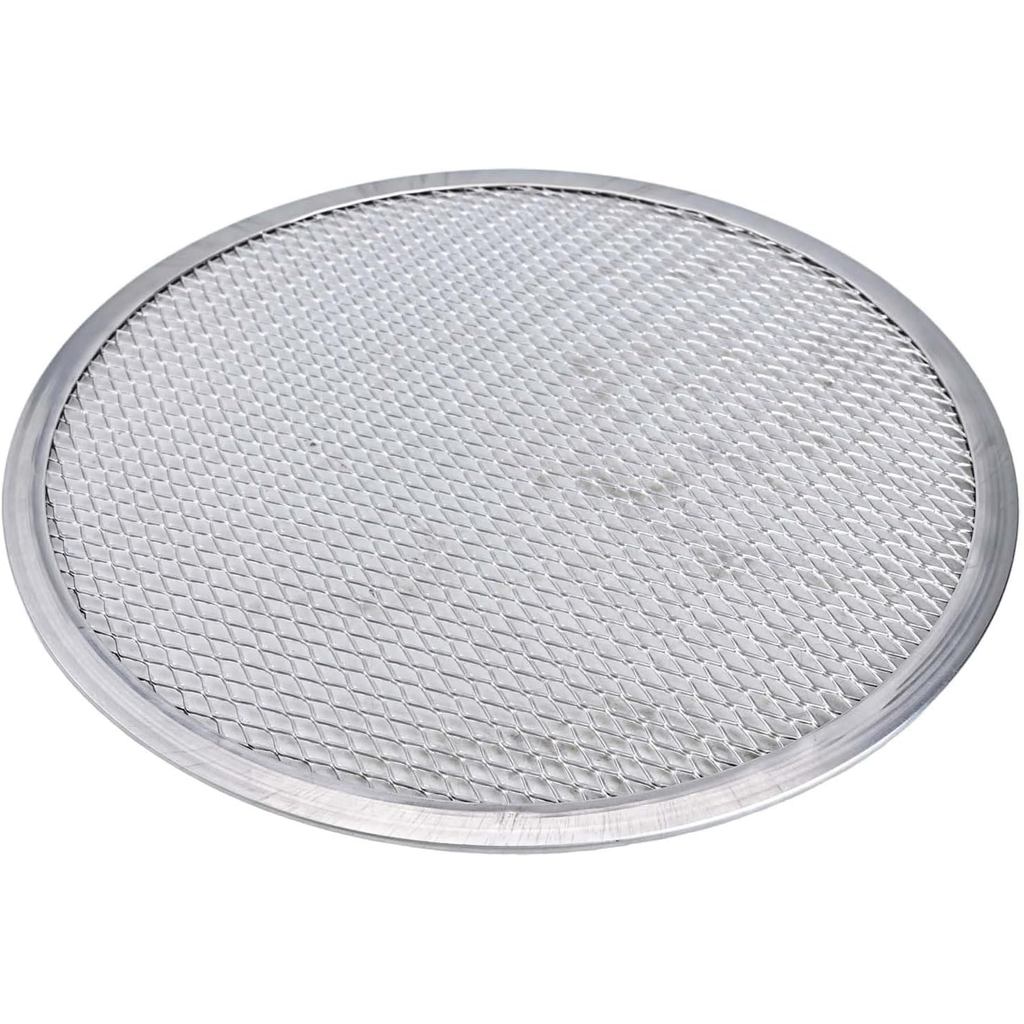 Tela para Pizza para Forno, Bandeja de Alumínio para Assar Pizza com Acabamento Anodizado, Placa de Rede Antiaderente Re