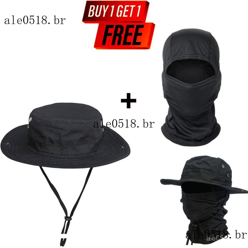 Compre 1 Leve 1 Chapéu Balaclava Terno Dobrável Macio Proteção Solar Boné De Pesca Respirável Pescador Ao Ar Livre Largo