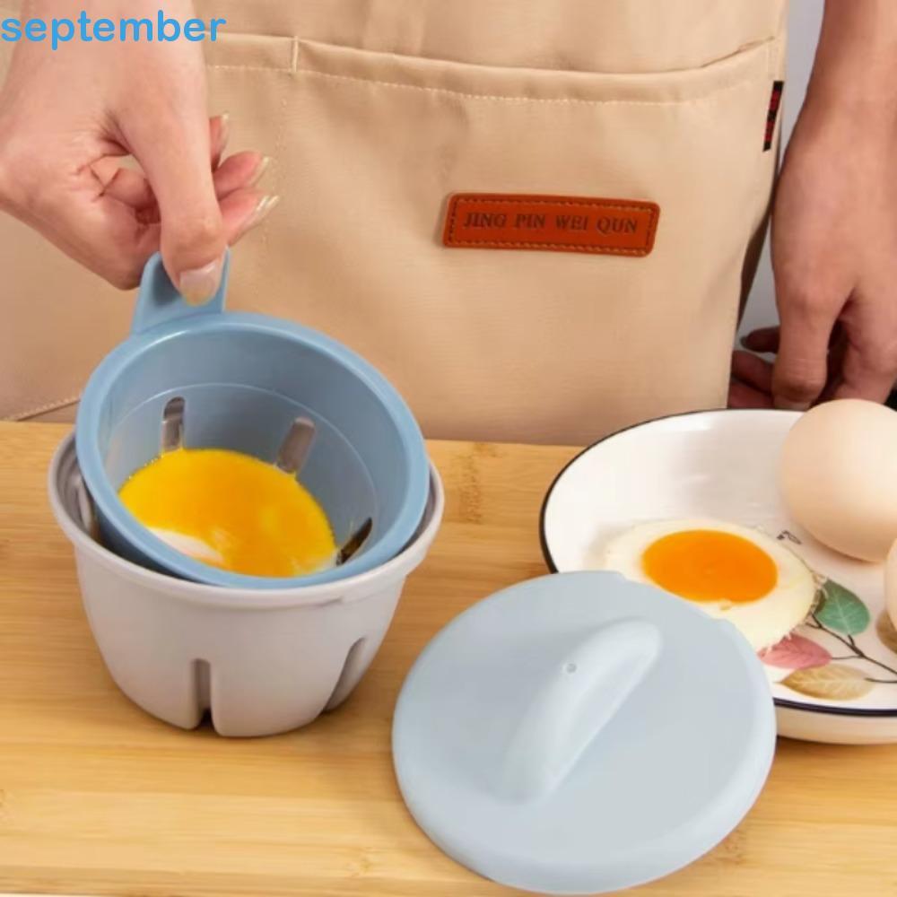 SEPTEMBERB Fogão De Ovos De Micro-Ondas Para Cozinha De 2 Peças , 1/2 Cavidade Com Cesta De Filtro Caçador , Resistente
