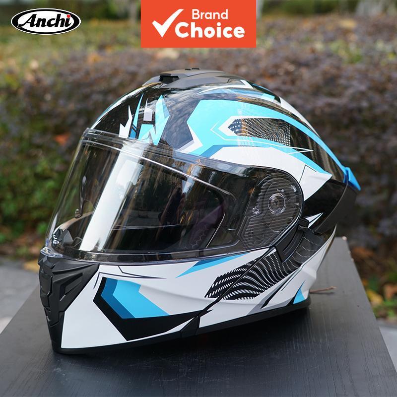 Capacete Flip-up Four Seasons para Moto com Dupla Viseira, Integral e Aberto, Unissex, Acolchoado e Quente