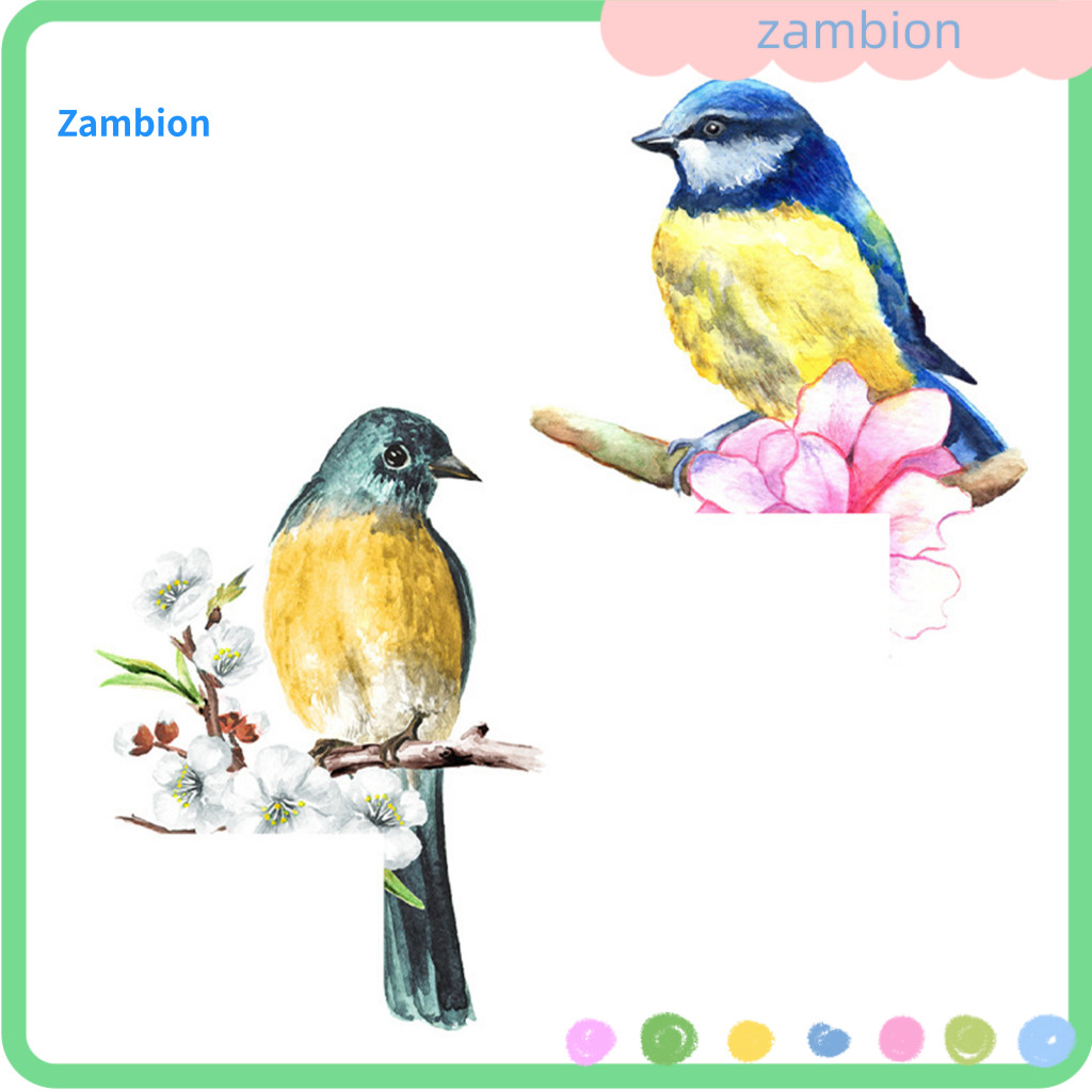 Bird Pattern Switch Sticker Flower Design Decal Branch Waterproof Pvc Wall Removable Self-adhesive Light Cover for Room