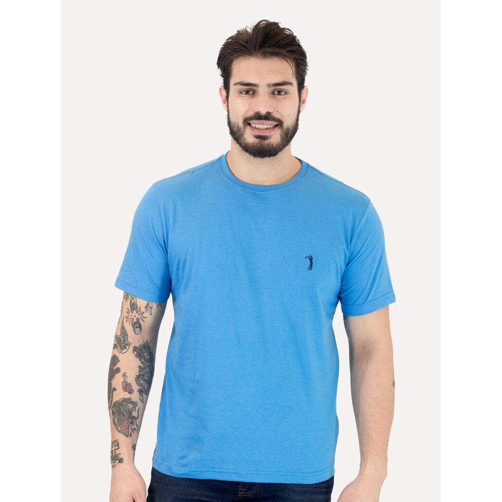 Camiseta Aleatory Masculina Navy Icon Azul Mescla Original