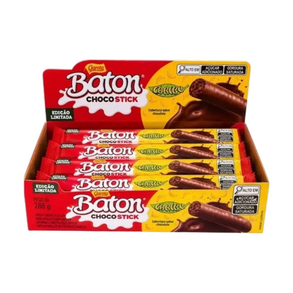 Choco Stick Baton Caribe 12x24g Display 288g Garoto