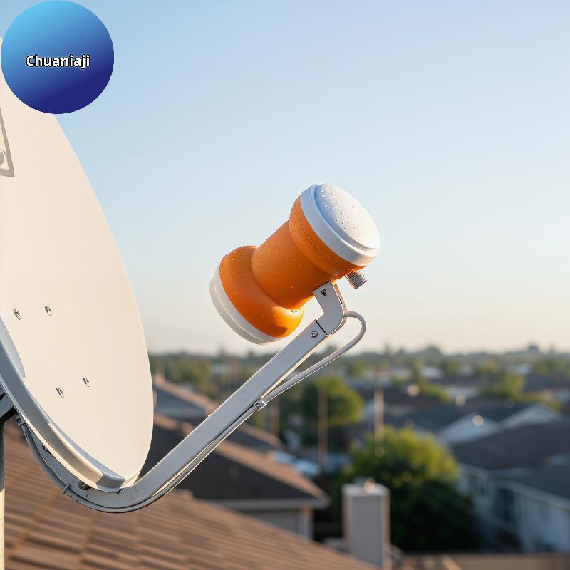 Chuaniaji KU Band Conversor Linear Universal Único LNB 4K Ultra HD Receptor De TV Via Satélite Para Recepção Clara Em Ár