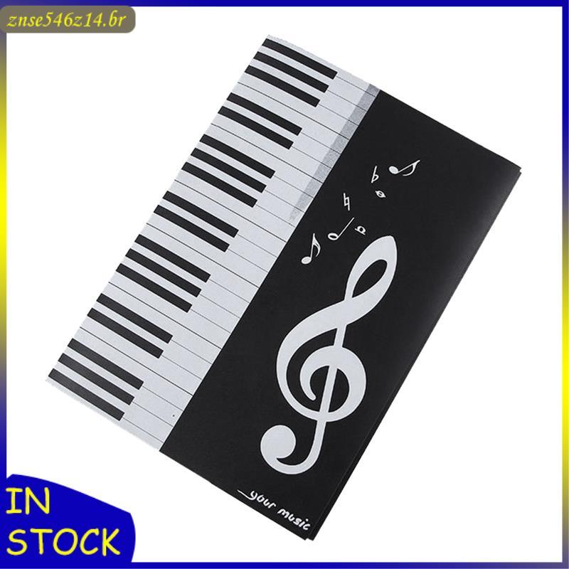 [Rbw] Pasta De Música A4 4 Páginas Expandem 6 Bolsos Para Armazenamento De Folhas Grande De Clipe De Partitura Piano