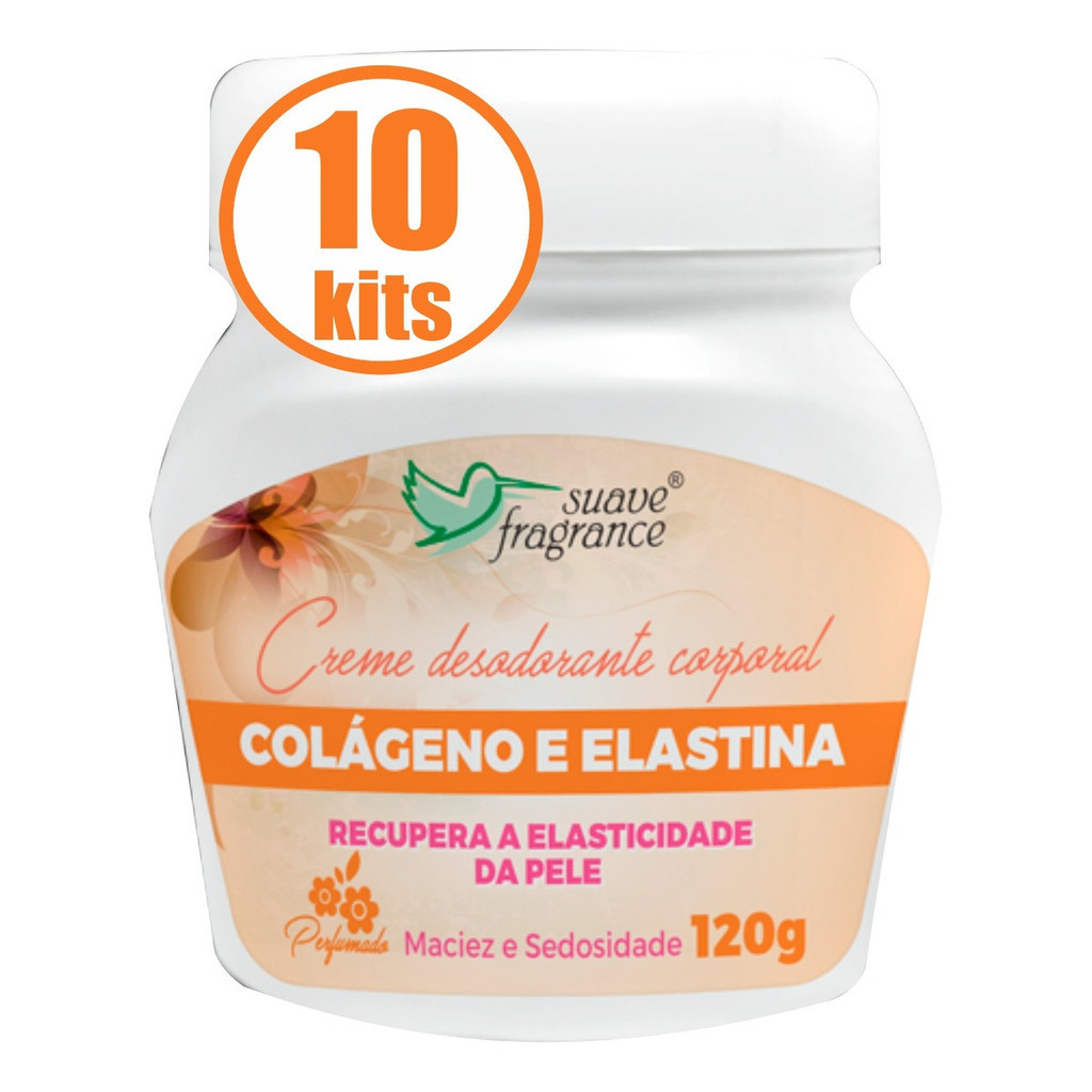 10 Creme Corporal Colágeno Elastina Suave Fragrance Atacado