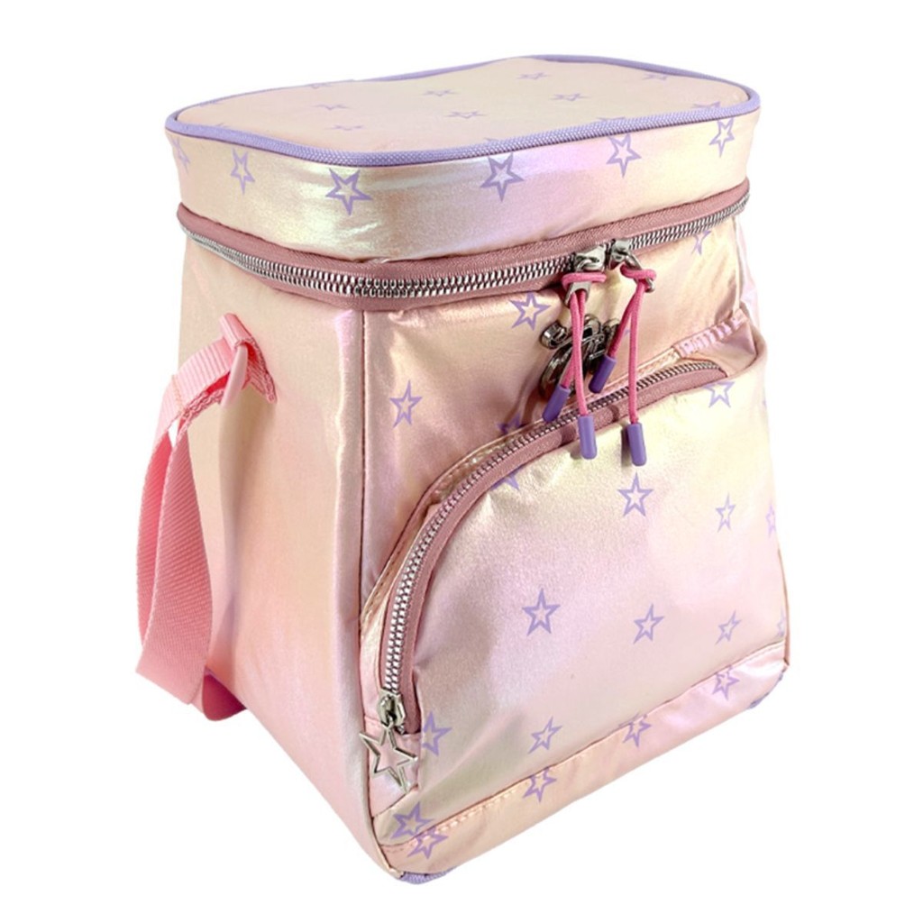 Lancheira Sestini Capricho Estrelas Raibown Rosa