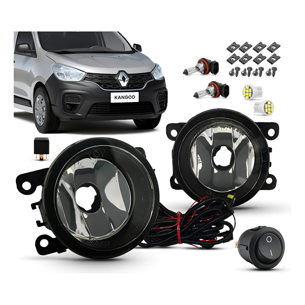 Kit Farol De Milha Aux Kangoo 1.6 Sce 2024 2025 + Brindes em Oferta na Shopee