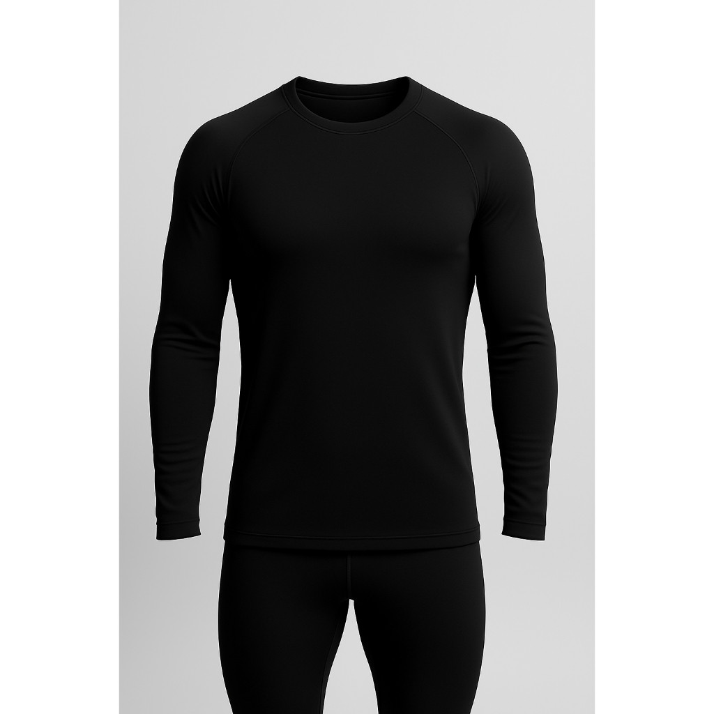 Camisa masculina térmica manga longa segunda pele proteção UV 50