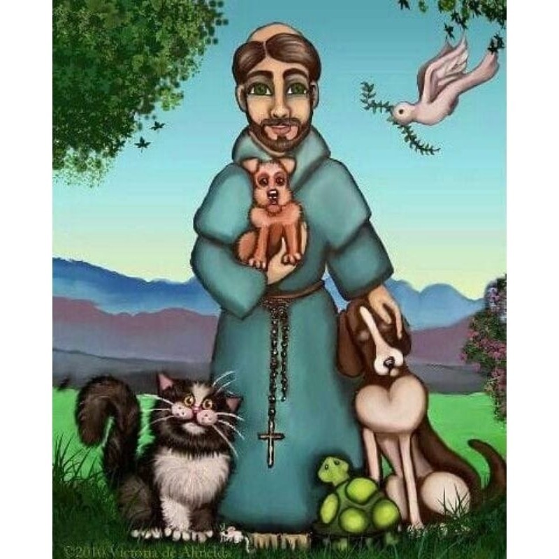 São Francisco de Assis (desenho). Quadro Decorativo.