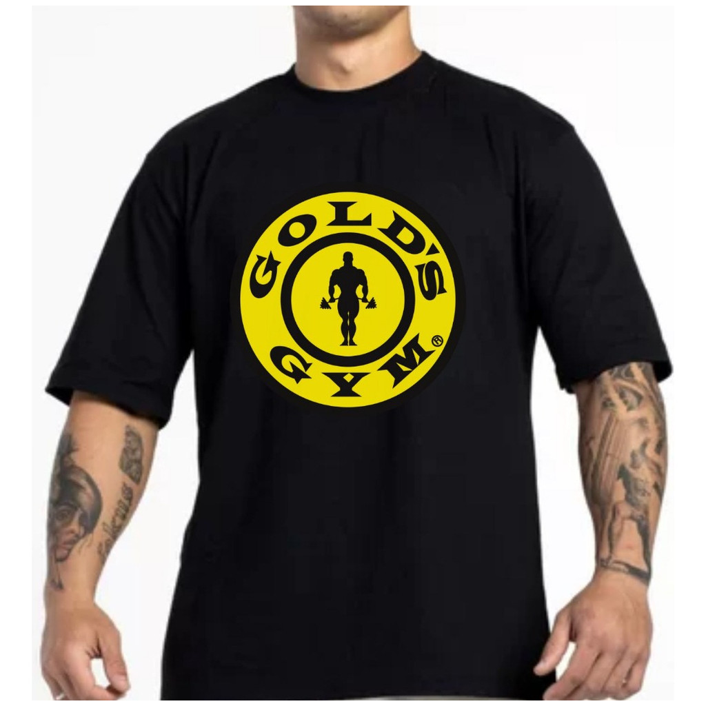 Camiseta Oversized Streetwear Estampa Maromba Golds Gym Treino Academia Lift Bt155