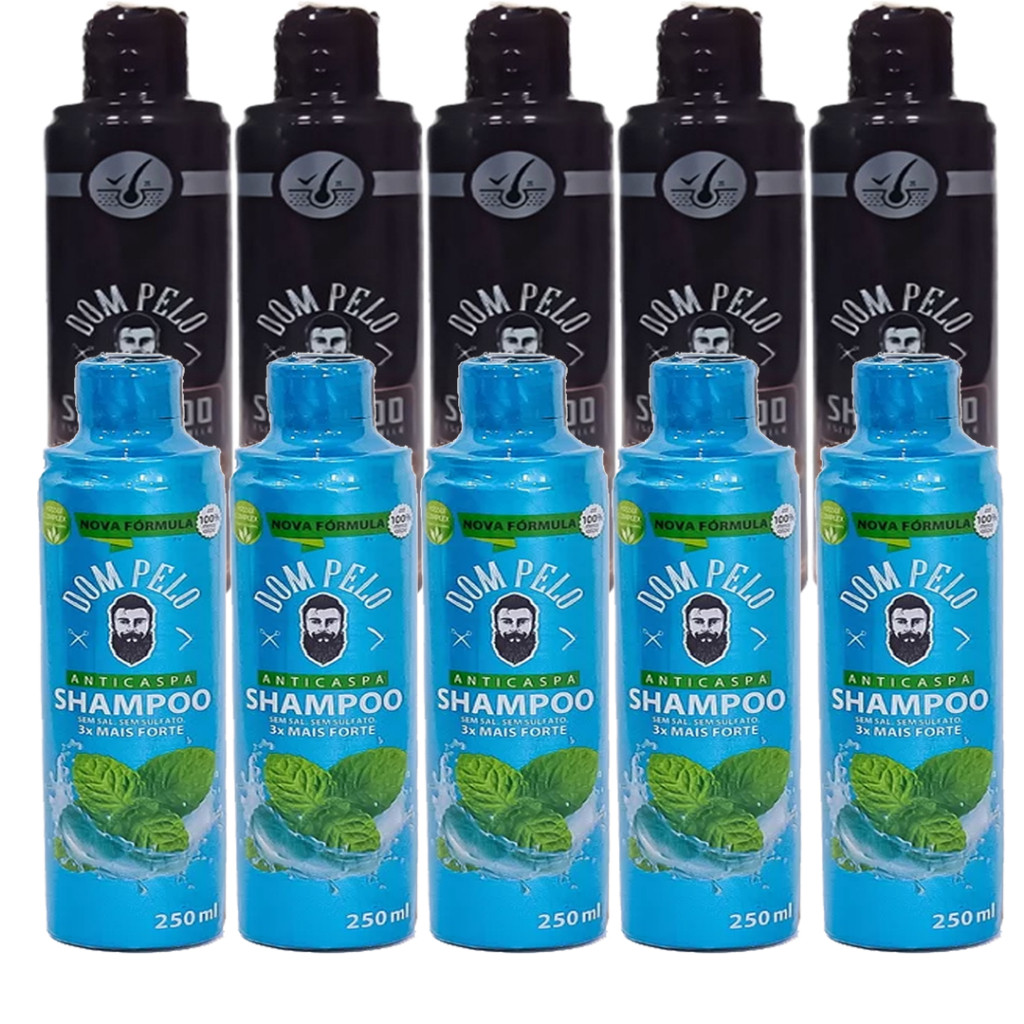 Kit Dom Pelo Shampoo Anticaspa e Escurecedor 250ml