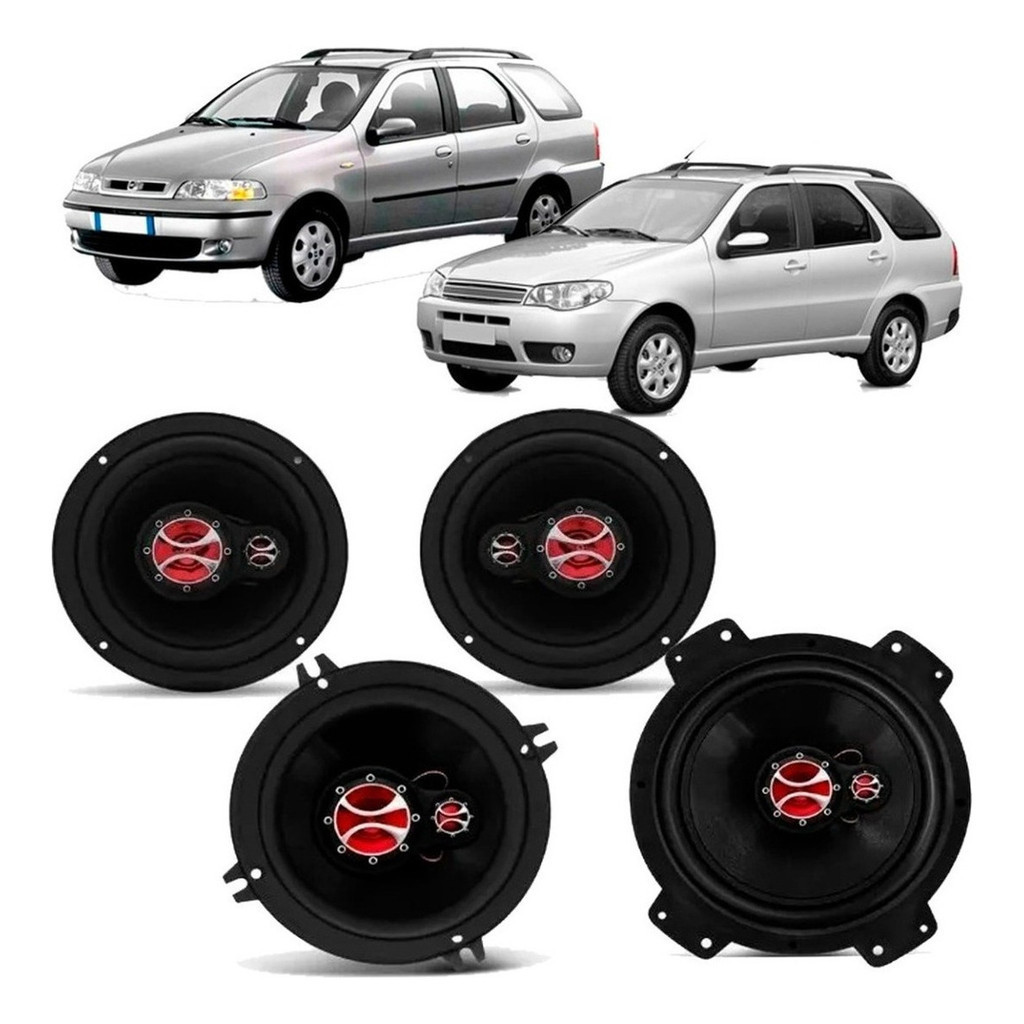 Jogo 4 Alto Falantes Pra Palio Weekend 2005 240w Rms Kf.035