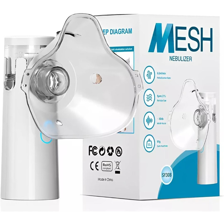 Nebulizador Portátil Inalador com USB e Pilha – Alívio para Asma, Sinusite, Gripe e Resfriado