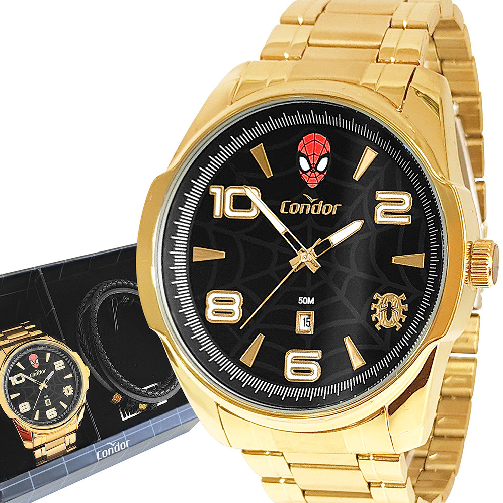 Relógio Condor Masculino Dourado Analógico 1 Ano De Garantia em Oferta na Shopee