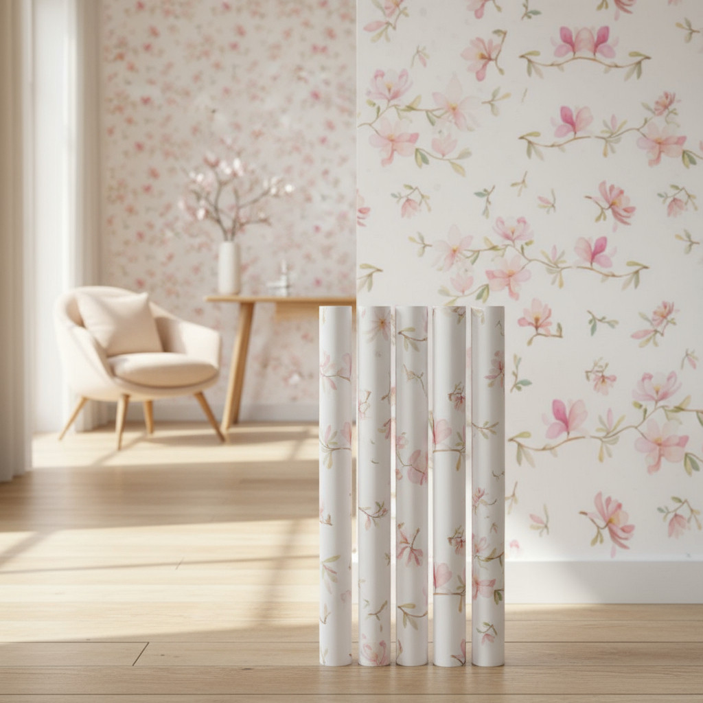 Papel De Parede Floral Delicado Contact Sala E Quarto em Oferta na Shopee