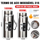 Garrafa térmica de 800 ml com infusor