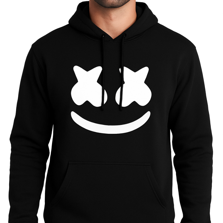Moletom Canguru Blusa De Frio Blusão Estampado Marshmello Sorriso Moletom Unissex Masculino Feminino