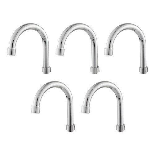 Kit De 05 Cano Pra Torneira Baixa 5/8 Pia Aço Cromada Aerado Prateado Cromado em Oferta na Shopee