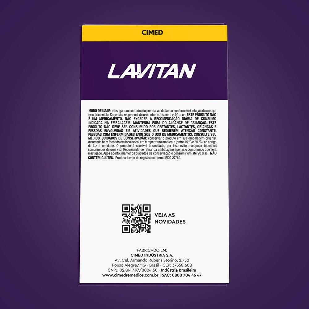 LAVITAN MELATONINA COM 90 COMPRIMIDOS MASTIGAVEIS MARACUJA