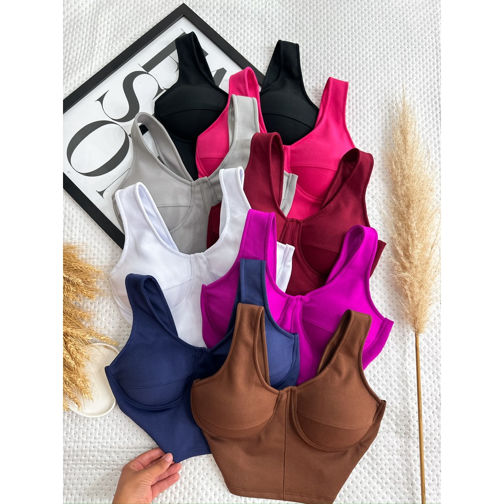 Cropped Feminino Retro Com Alça Moda Blogueirinha em Oferta na Shopee