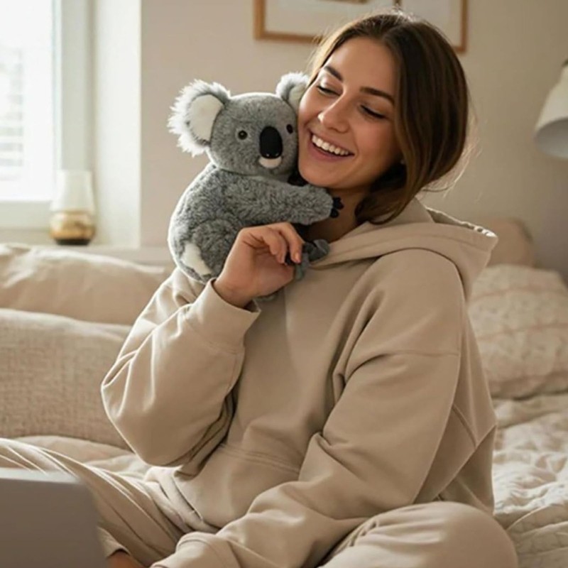 FQMM Koala Panda Recheio Pelúcia Brinquedo Macio Para Decorações Destaque Casa
