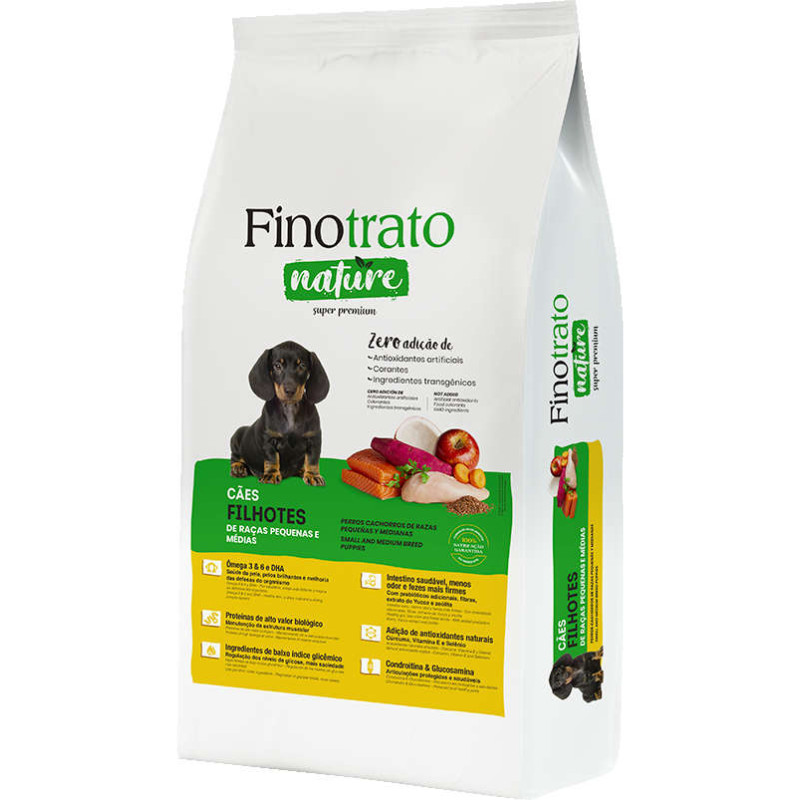 Ração Finotrato Nature para Cães Filhotes Raças Pequenas e Médias - 20 Kg