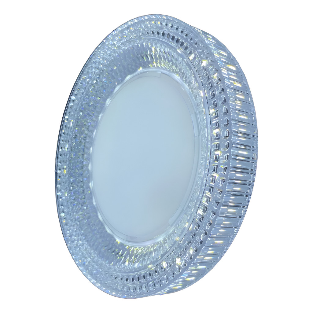 Painel Plafon Led Cristal Sobrepor Redondo 20w Branco Neutro 4000K 15x15cm em Oferta na Shopee