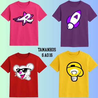 Camiseta Infantil 100% Algodão Dos Rosas Emily Vick Katlen Leozin Robson Youtube Novos Elementos em Oferta na Shopee