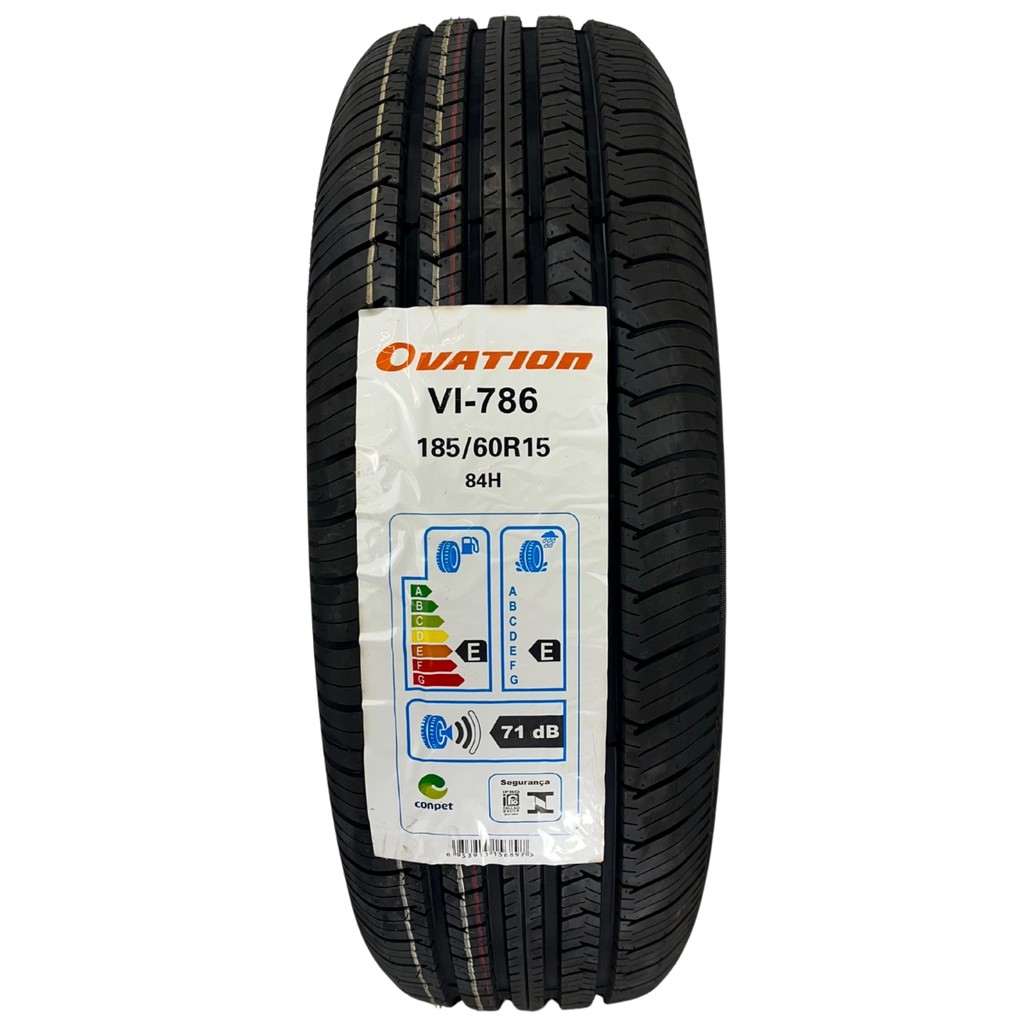 Pneu 185/60R15 Ovation VI-786 Aro 15 Prisma Voyage Versa Logan Fiesta Siena C3