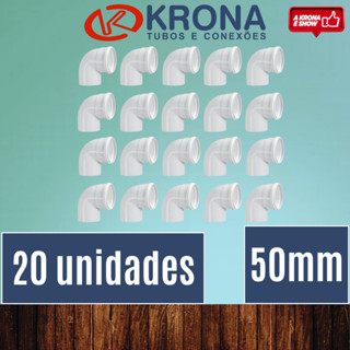 PCT 20 Unds Joelho cotovelo 50mm 90 graus branco esgoto - Krona em Oferta na Shopee