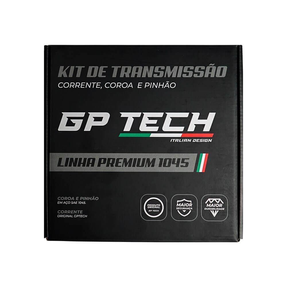 KIT TRANSMISSÃO RELAÇÃO GP TECH YBR 125 / FACTOR 125 C/ RETENTOR