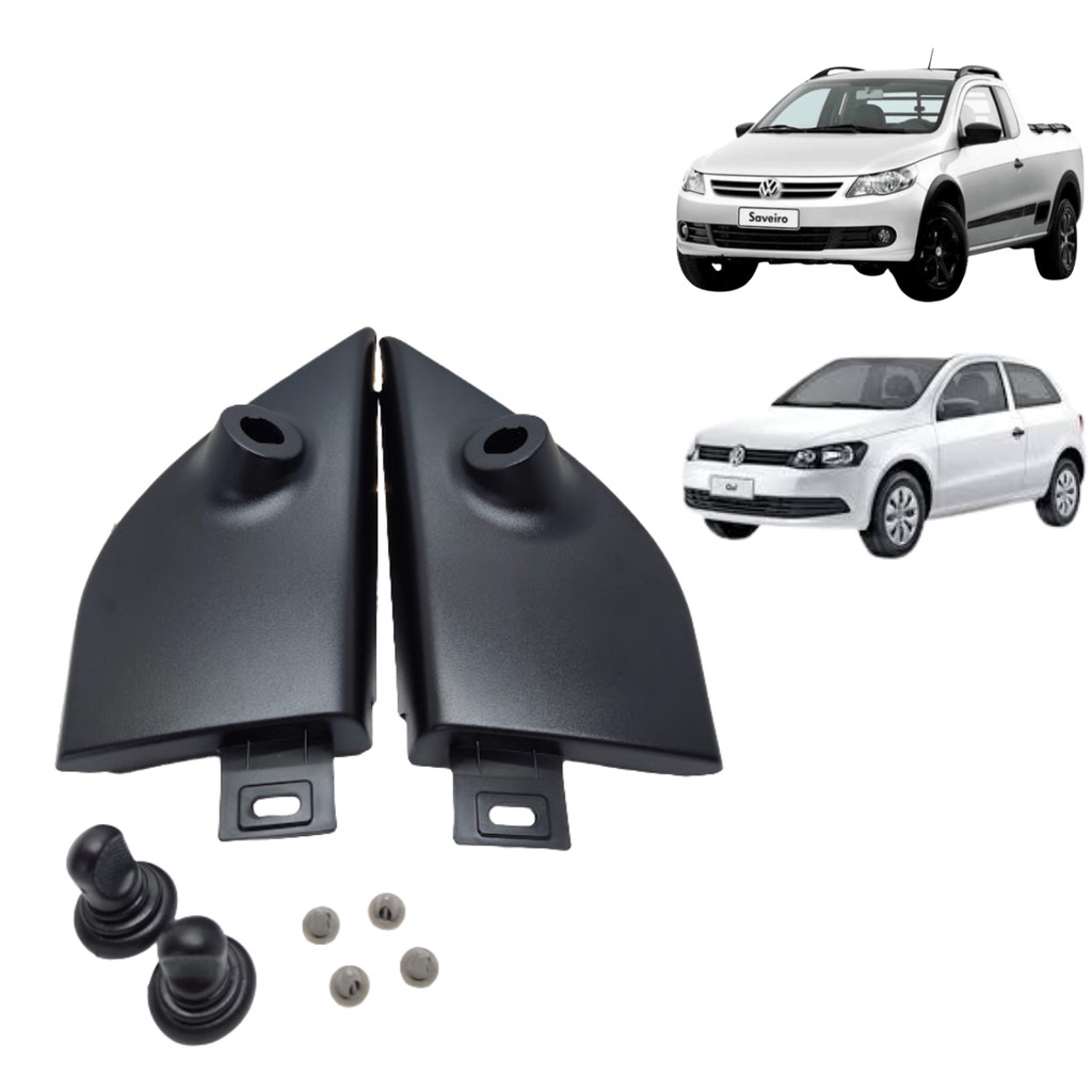 Par de acabamento interno retroviso Gol G5 G6 G7 Saveiro C/Furo original Vw