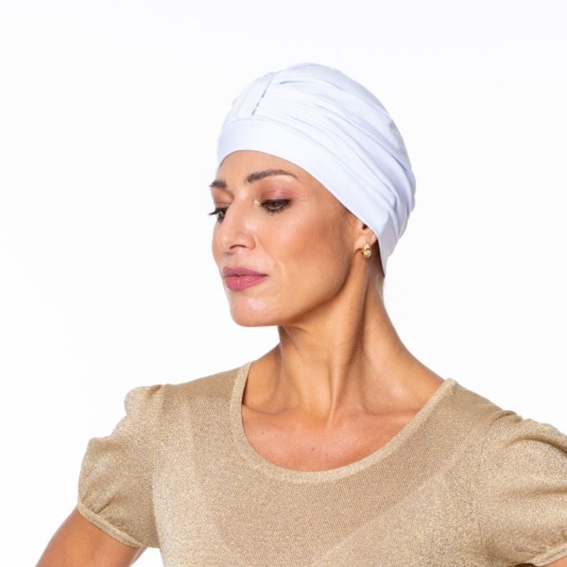 KIT 3/6/12 Turbante Branco Indiano Toca Chapéu Faixa elástica para a cabeça