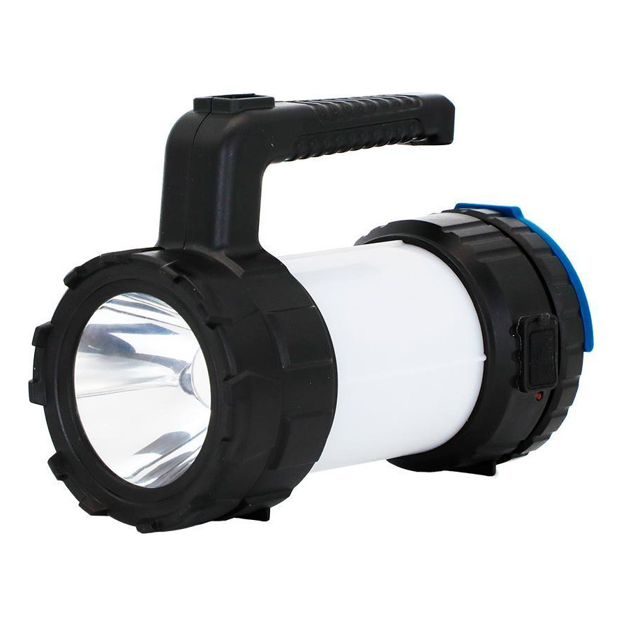 Lanterna Led Recarregável Usb/solar 3w Holofote Portátil Lâmpada Dupla, Power Bank Ideal Para Camping E Trilhas
