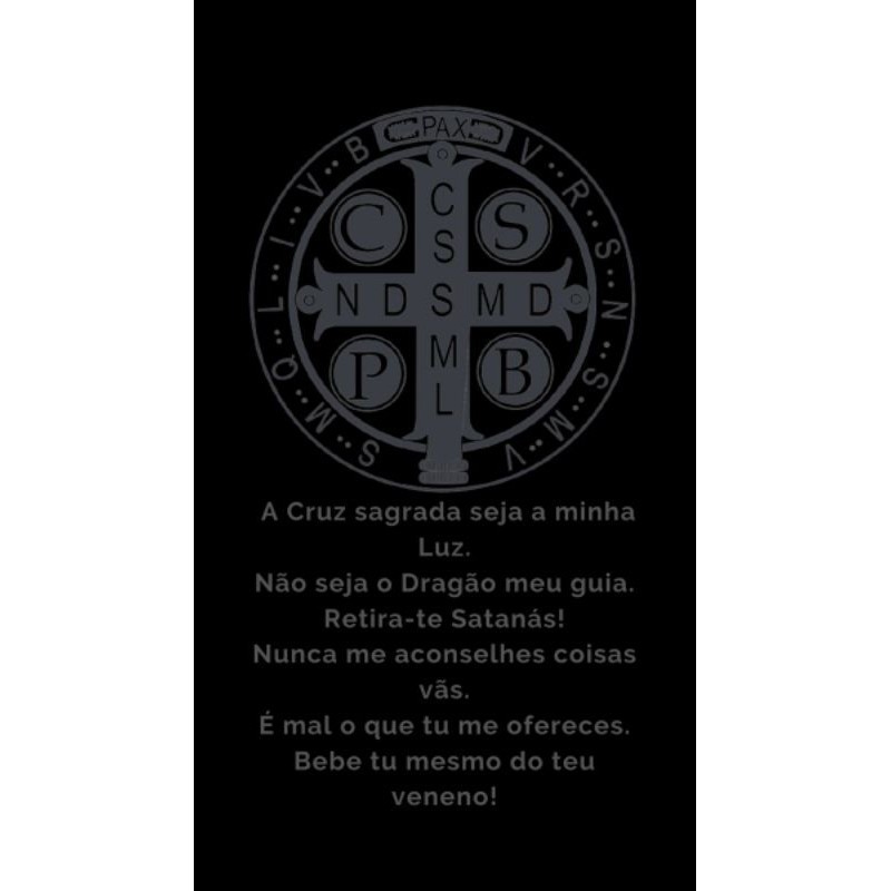 Cruz de São Bento, e Oração de São Bento. Quadro Decorativo.