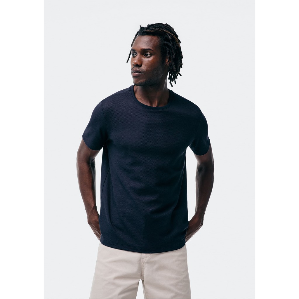 Camiseta Masculina Texturizada Em Algodão Peruano em Oferta na Shopee