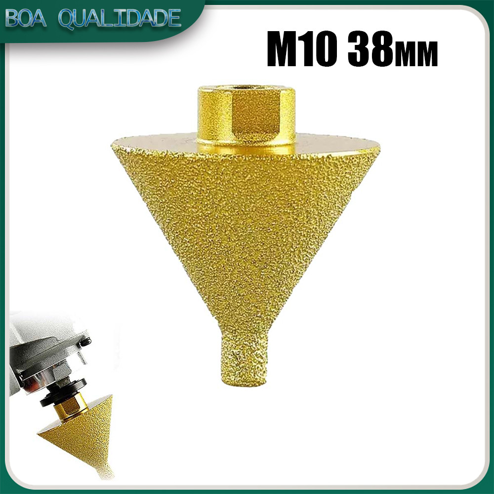 Broca de chanfro, broca de rebaixamento de diamante, serra copo M10 38 mm com adaptador roscado