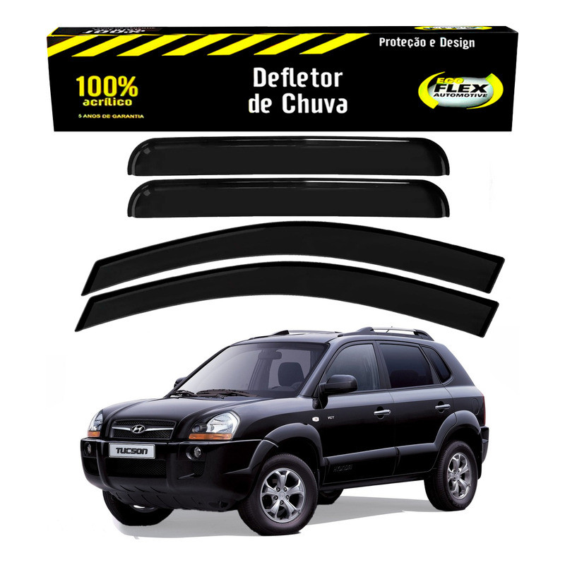 Jogo Defletor Calha Chuva Hyundai Tucson 2.0 2004 A 2013 em Oferta na Shopee