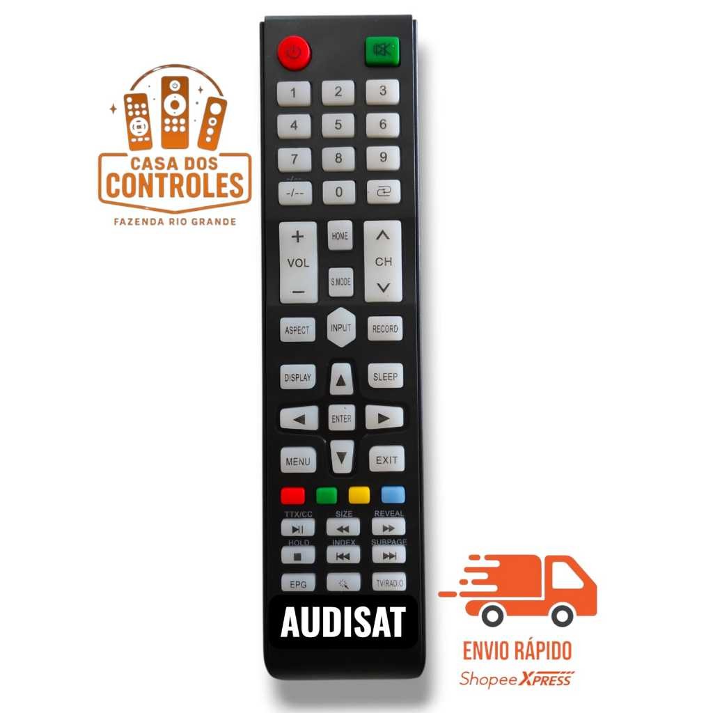 Controle Remoto Compativel TV AUDISA Smart  LED AD-32 4K Ultra HD Android em Oferta na Shopee