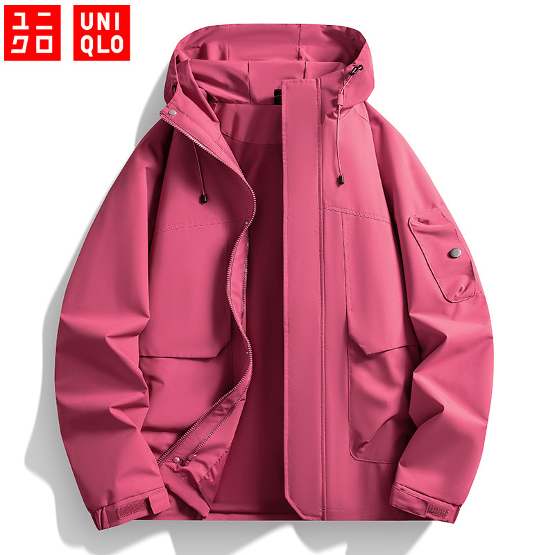 UNIQLO Jaqueta Ao Ar Livre Jaqueta Impermeável Fino À Prova De Vento Dos Feminina Moda Casual Casaco Com Capuz em Oferta na Shopee