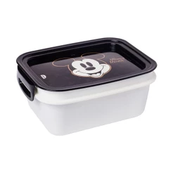 Pote Marmita Hermética Mickey Clássico Divisória Travas Lanche Alimentos Micro ondas 850 ml Disney Plasútil