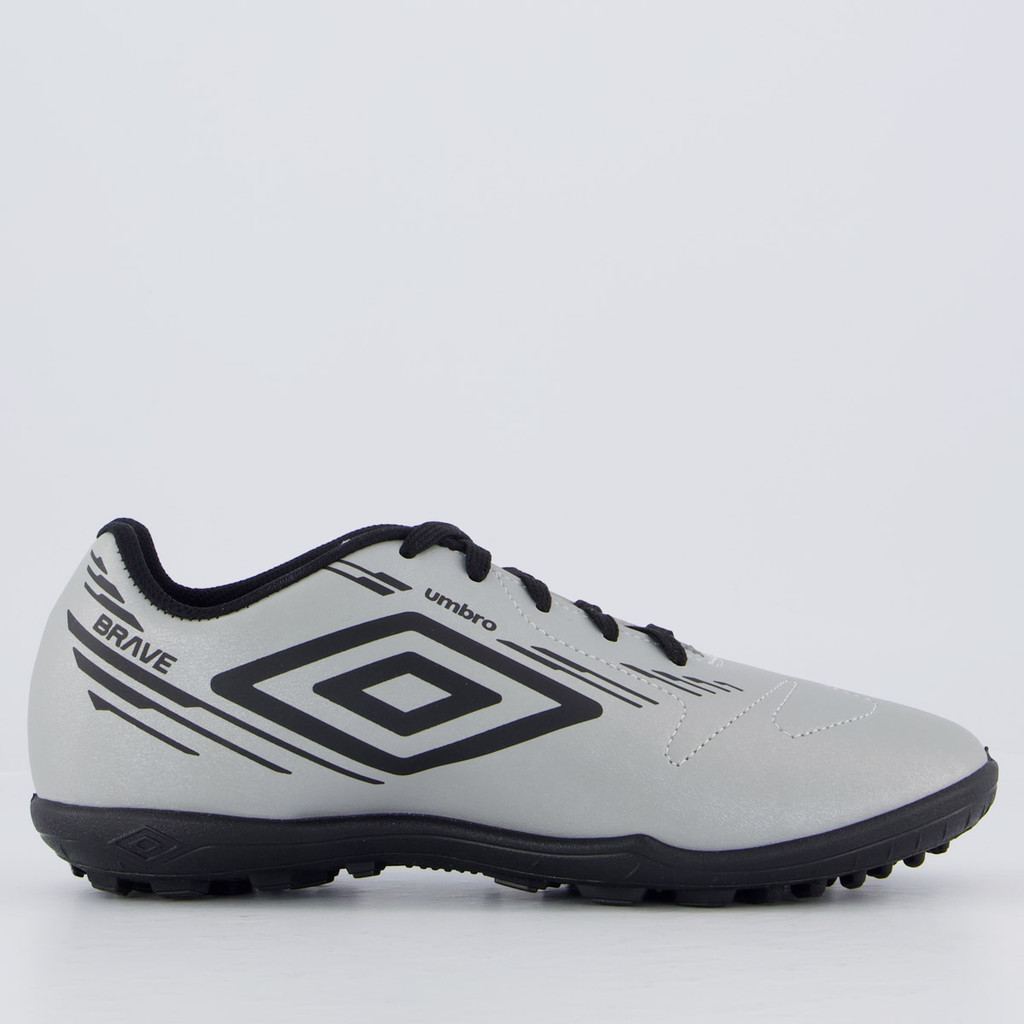 Chuteira Umbro Brave Society Juvenil Cinza