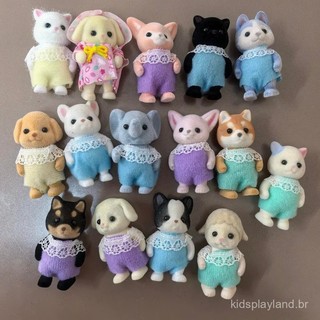 Conjunto de Brinquedos DIY Família de Coelhos da Floresta Simulação Mini Figura de Urso Coelho Bonecas Presentes para Cr