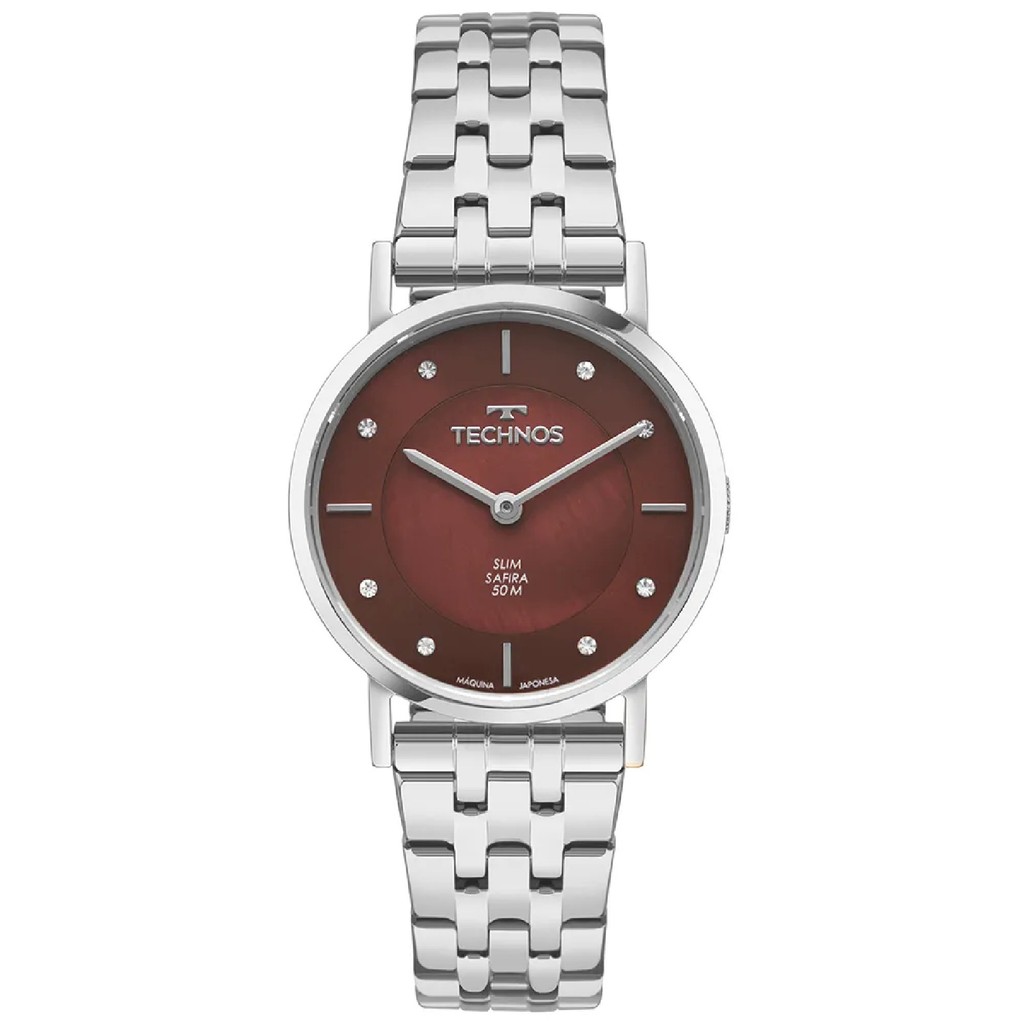 Relógio Technos Slim 2025LUK/1N Prata Feminino